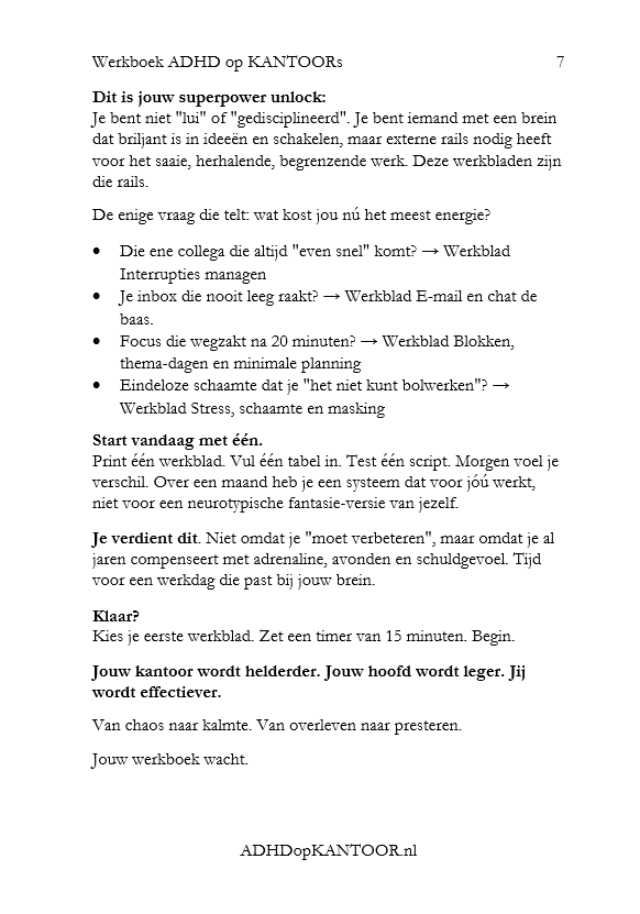 Werkboek ADHD op KANTOOR (PDF/ebook) - Afbeelding 5